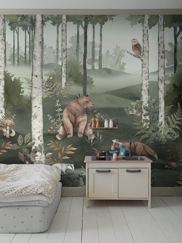 Papel Tapiz Wild Forest Mural - Tienda Interni