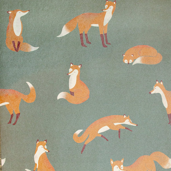 Papel Tapiz Friendly Foxes - Tienda Interni