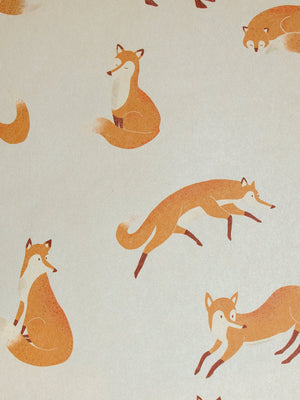 Papel Tapiz Friendly Foxes - Tienda Interni